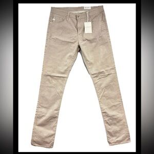 AG Men Suedes Sateen Tellis Culver Taupe Multi NWT 33x34 $215 Herringbone